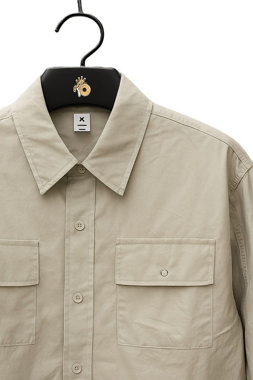 Gasserine Beige Utility Shirt